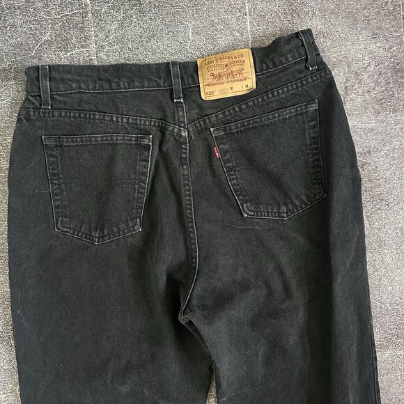 Women's Vintage 90's Levi's USA 522 Black Tapered Fit Denim Mom Jeans Sz 36 X 30 - Picture 5 of 5